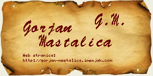 Gorjan Mastalica vizit kartica